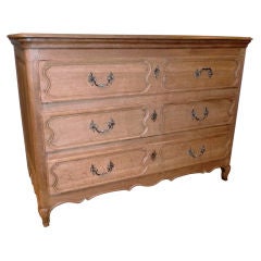 Vintage Bleached Oak French Chest of Drawers