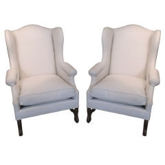 Pair of French Wing Back Chairs