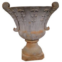 Vintage French Cast Iron Urn