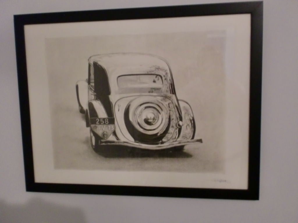 Original Lithograph Print of Citroen Car