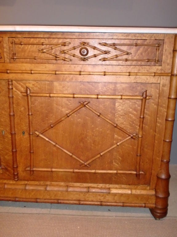 Faux Bamboo Sideboard In Good Condition For Sale In Stamford, CT
