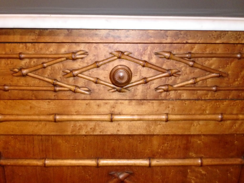 20th Century Faux Bamboo Sideboard For Sale