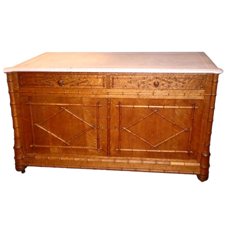 Faux Bamboo Sideboard For Sale