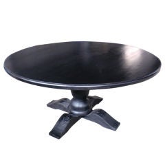 Vintage Black Round Dining Table