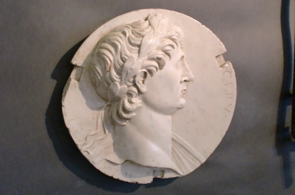Roman Faced Plaster Medallion