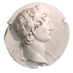 Roman Faced Plaster Medallion