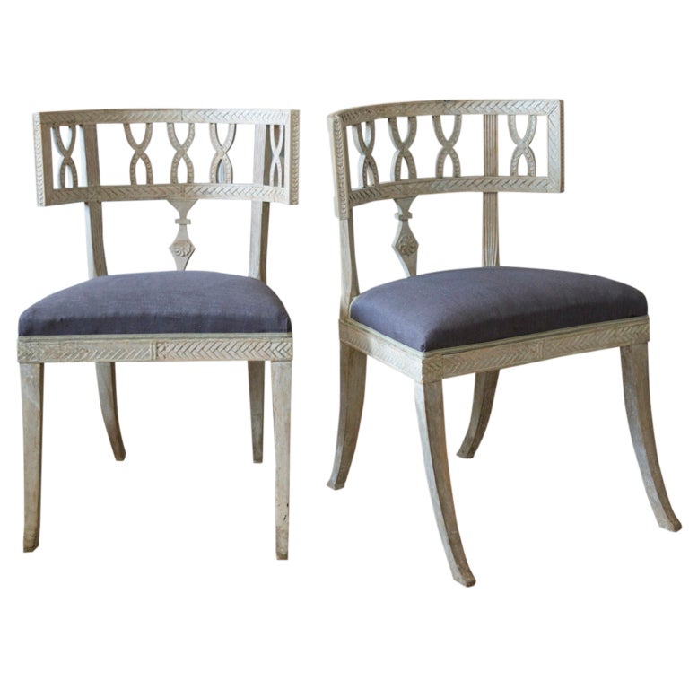 Pair of Klismos chairs