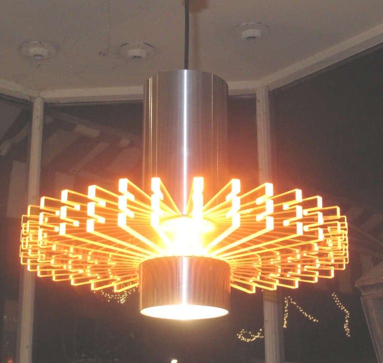 Danish 1960s Symfoni Pendant Light by Claus Bolby In Excellent Condition In Hudson, NY