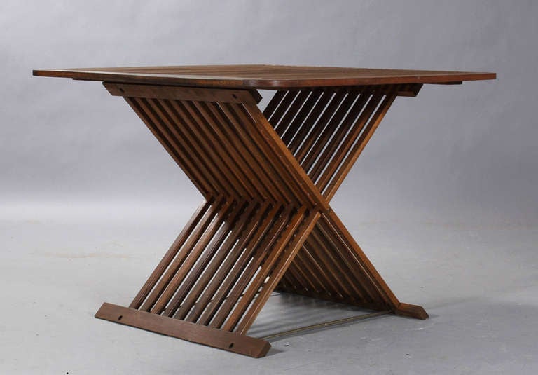 Danish Mahogany Folding Garden Table