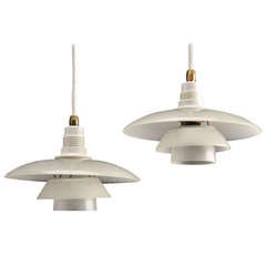 Pair of Danish Poul Henningsen PH 2/2 Pendant Lights