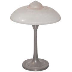 Danish 1930s Desk Lamp with Glass Shade by Fog & Morup