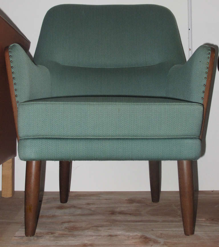 Pair of Architect Designed Danish Modern Armchairs In Good Condition In Hudson, NY