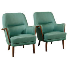 Pair of Architect Designed Danish Modern Armchairs 7