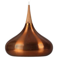 Danish Copper Pendant Light Designed by Jo Hammerborg for Fog & Morup