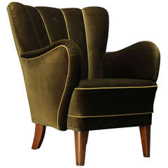 Danish 1940's Upholstered Armchair 12