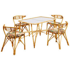 Danish 1940s 5-Piece Rattan Dining Set 9