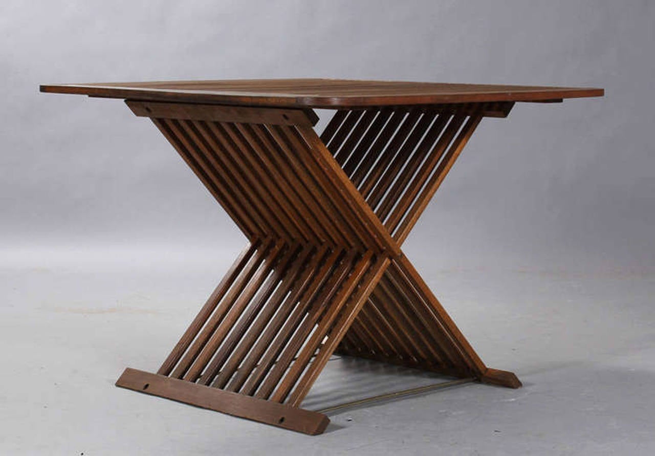 Mid-20th Century Set of Danish Early 1960s Mahogany Folding Garden Furniture