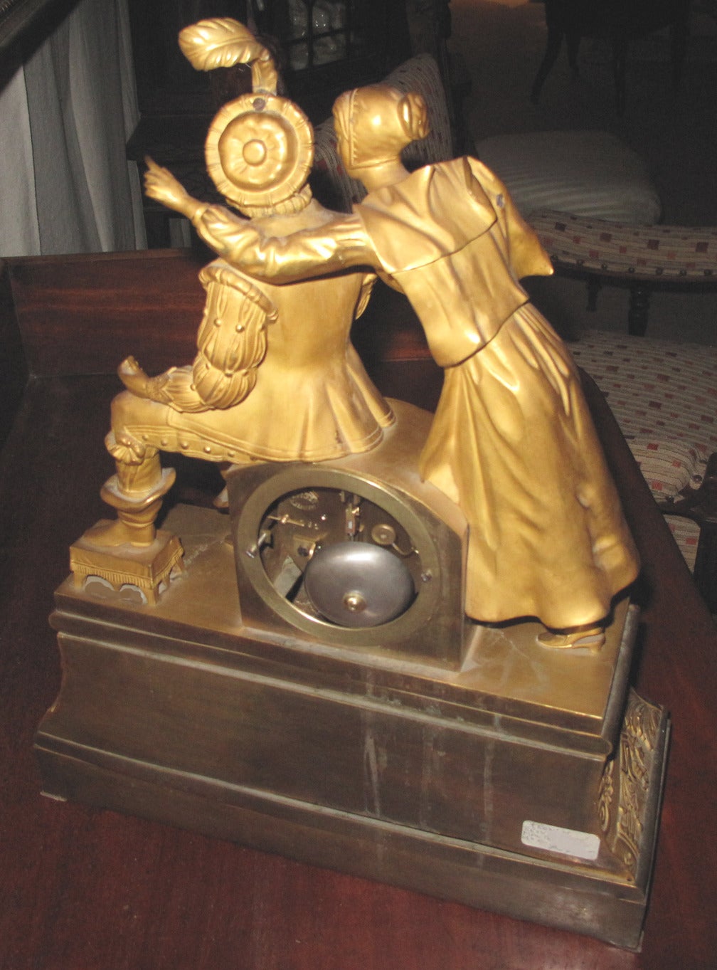 Early 19th Century French Empire Ormolu Figural Mantel Clock