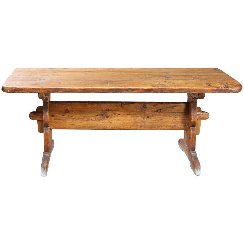 Swedish Mid-Century Pine Farm Table