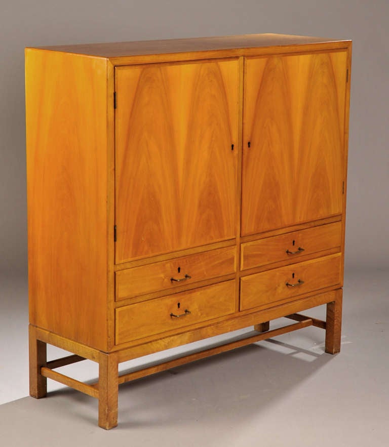 Mid-Century Modern 1940s Danish Modern Walnut Cabinet