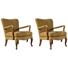 Pair of Danish 1940s Armchairs in the English Taste