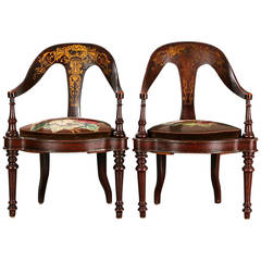 Pair of 19th Century Mahogany Spoon Back Chairs 6