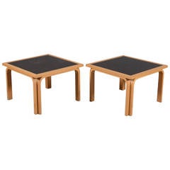 Pair of Danish Beechwood and Ebonized Low Tables by Thygesen and Sorensen