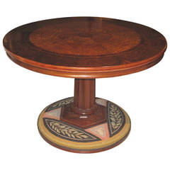 19th Century Danish Center Table with a Fine Root Wood Inlaid Top 11