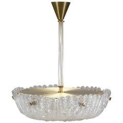 1950s Pressed Glass Light Fixture by Orrefors of Sweden 1950s Pressed Glass Light Fixture by Orrefors of Sweden