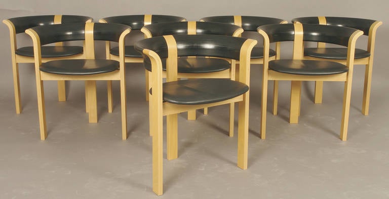 Danish Dining Table and Eight Chairs by Johnny Sorensen and Rud Thygesen For Sale 2