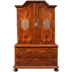 South German Inlaid Baroque Cabinet on Chest 5