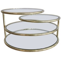 Vintage Four-Tier Swivel Coffee Table