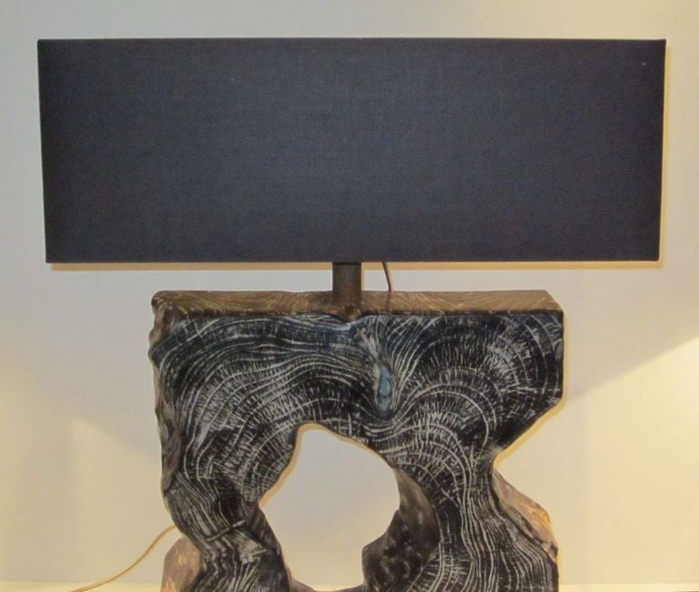 Pair Mango Wood Lamps