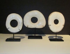 Chinese  Marble Discs on Stands