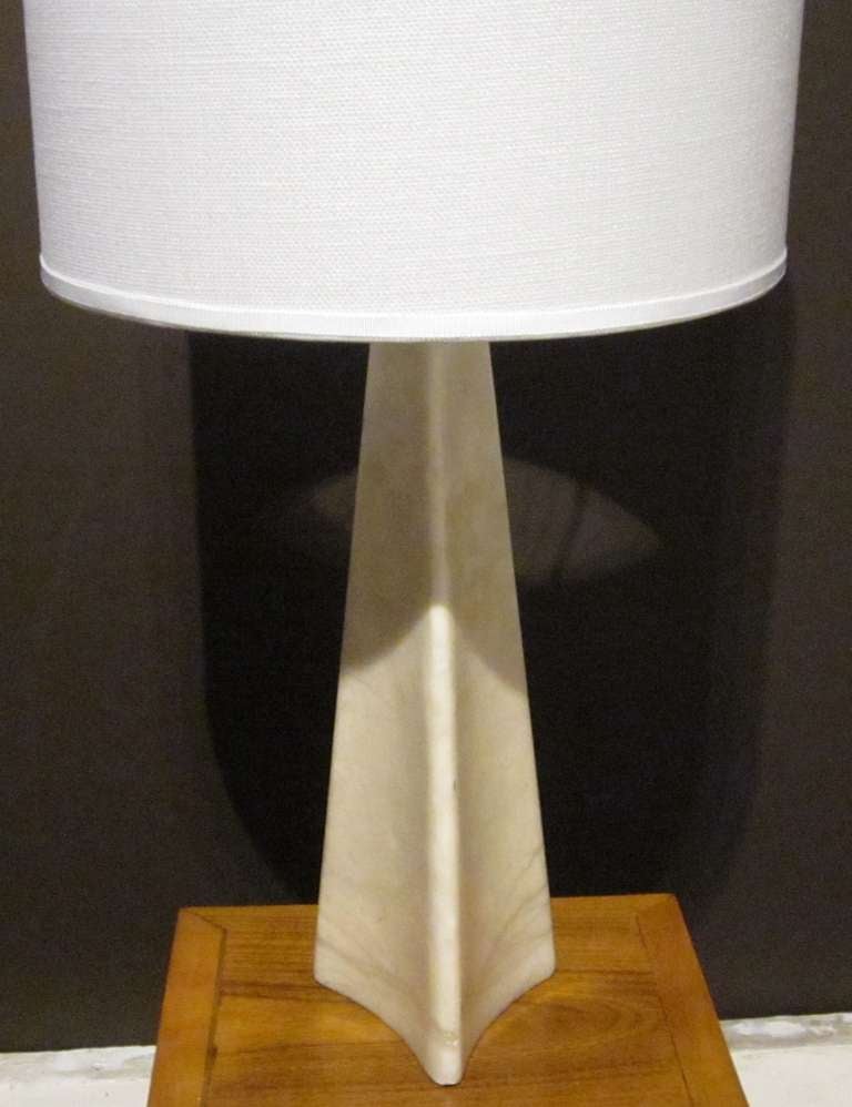 Pair Of Alabaster Lamps Circa 1940