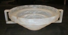 Italian large Alabaster Deco Style Bowl