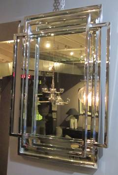 Contemporary Trellis Mirror