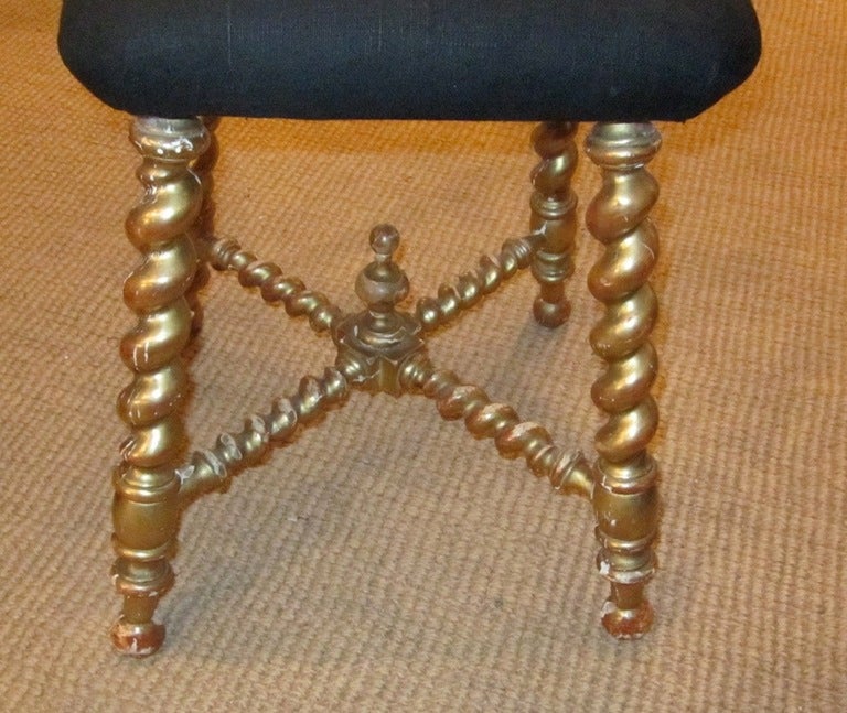 19th Century French Napoleon III Upholstered Foot Stool, France In Excellent Condition In New York, NY