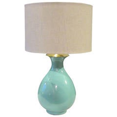 Porcelain Turquoise Table Lamp, China, Contemporary