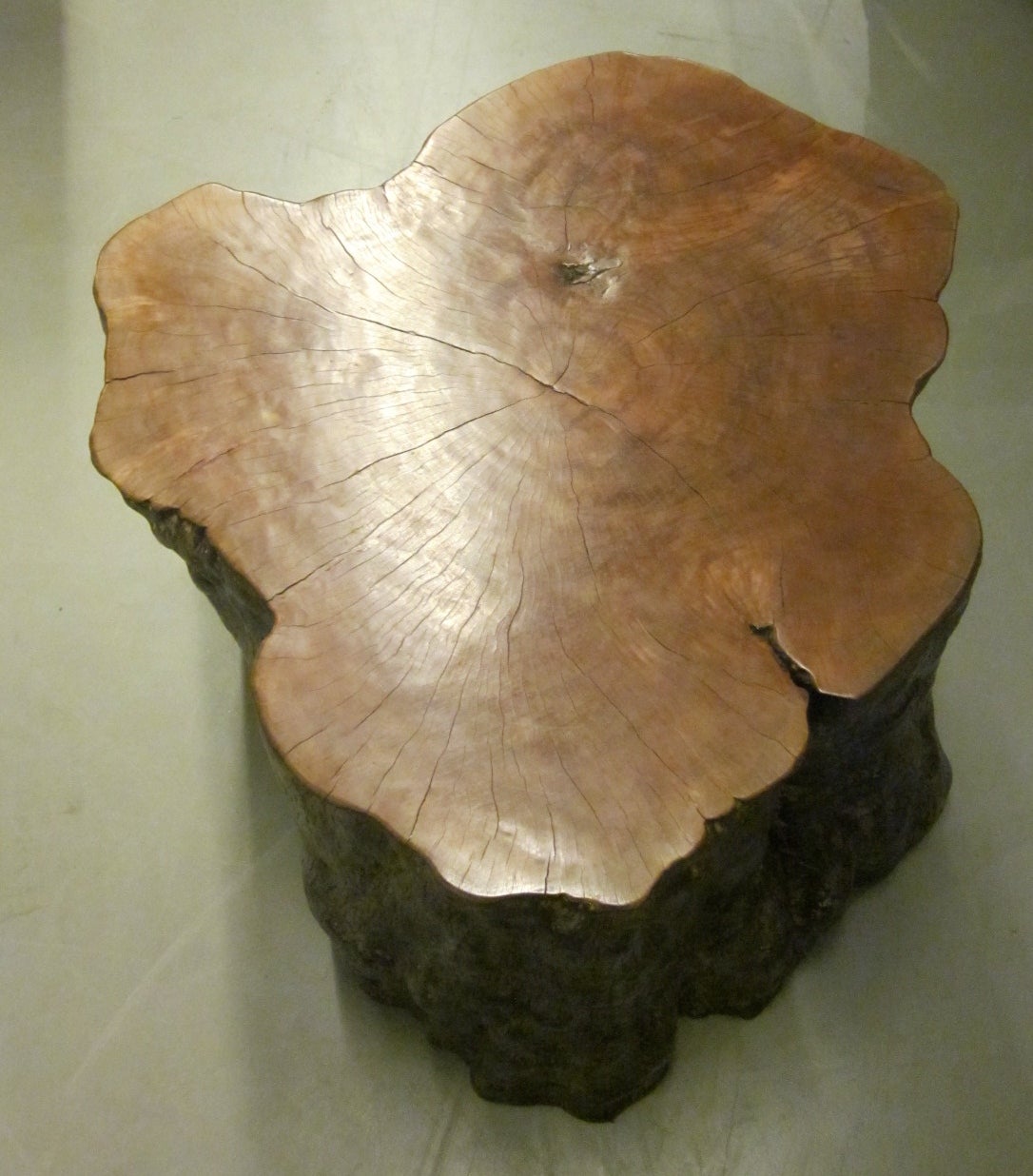 Indonesian Prehistoric Lychee Wood Side Table from Indonesia