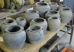 Antique 19th Century Chinese Terra Cotta Pots