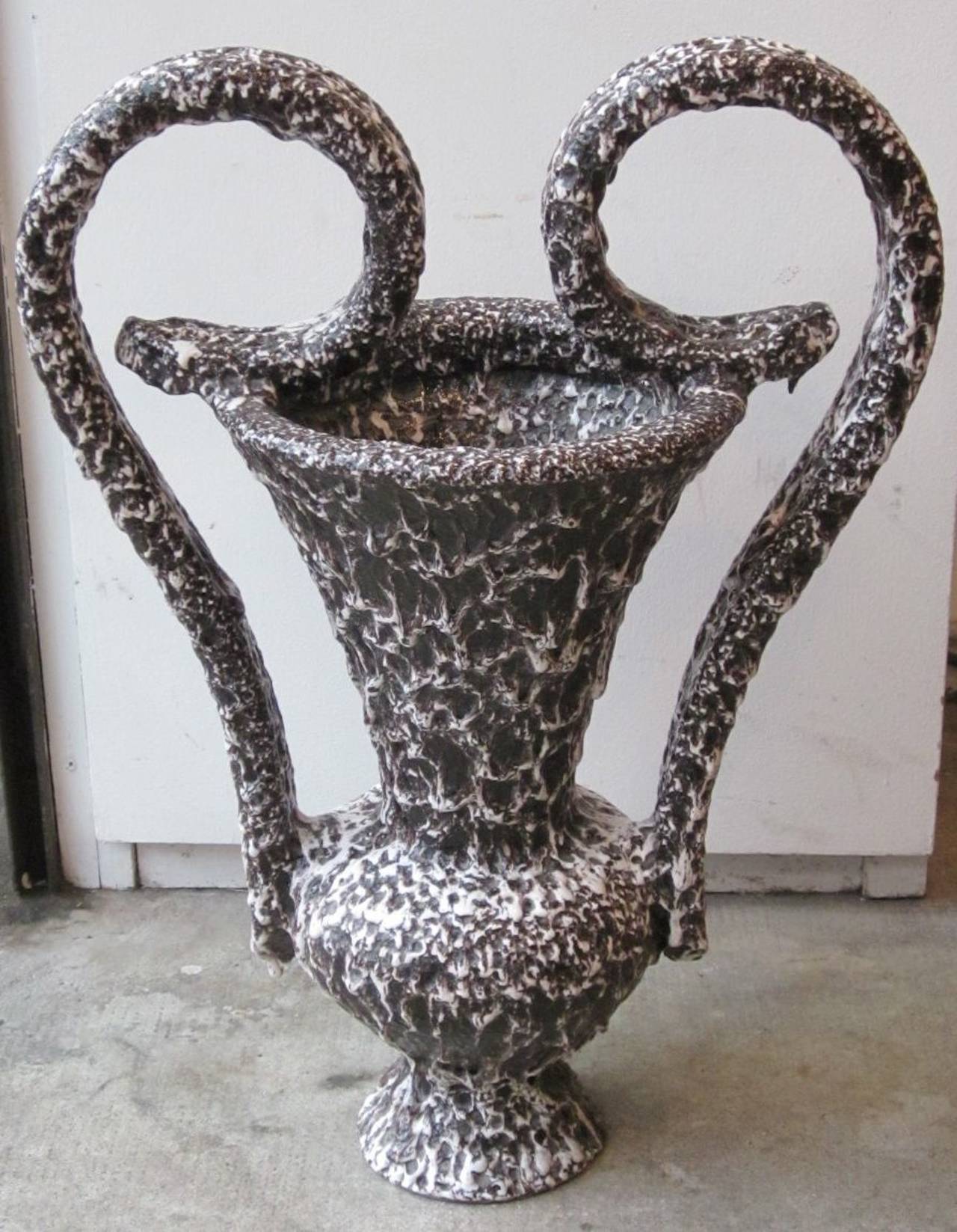Vallauris Textured Ceramic Vase, France, 1940's
