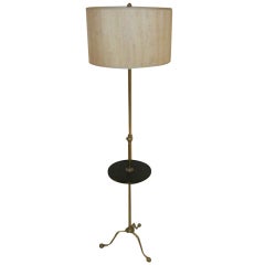 1940
s French Brass Floor Lamp