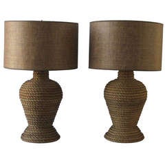 Pair of Urn Rope Lamps