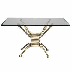 1940's French Brass Console Table
