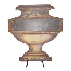19thC French Metal Sign Urn