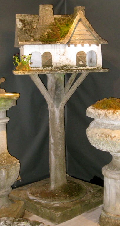 1920's Belgian Faux Bois Bird  House