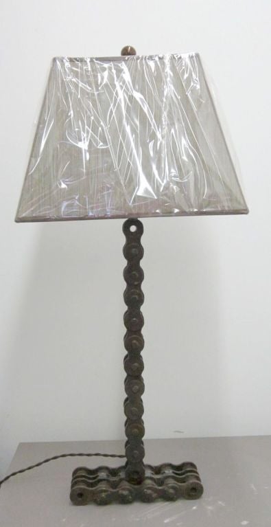 Pair of 1940's Industrial Chain Lamps