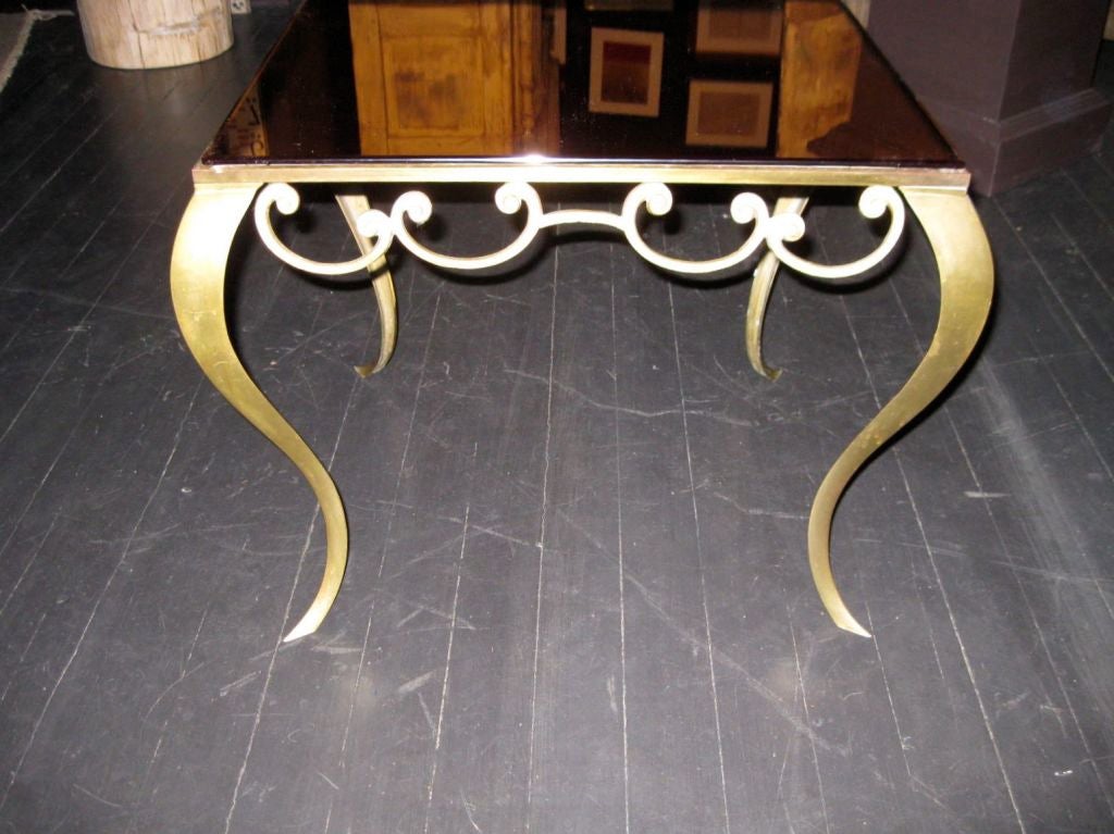 Mid-20th Century 1940s Coffee or Side Table with a Mirror Top, France