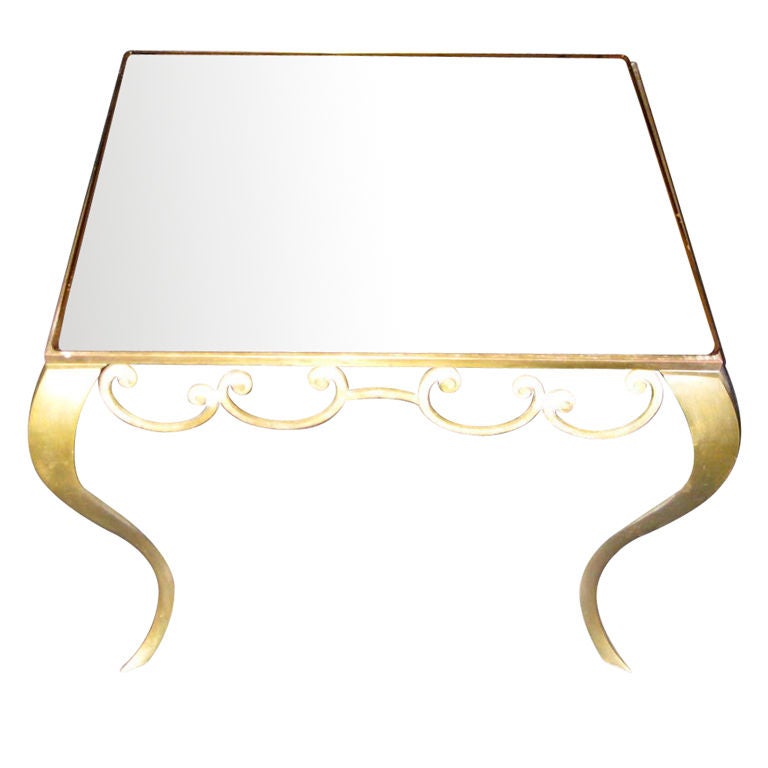 1940s Coffee or Side Table with a Mirror Top, France
